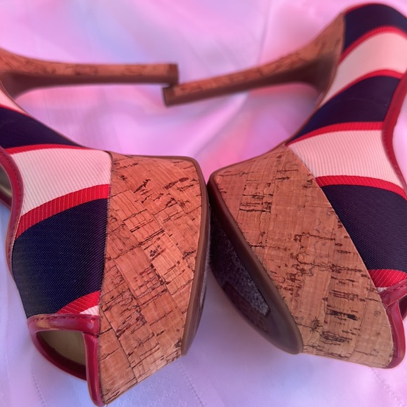 Guess Red White & Blue Platform Heels - Picture 5 of 13
